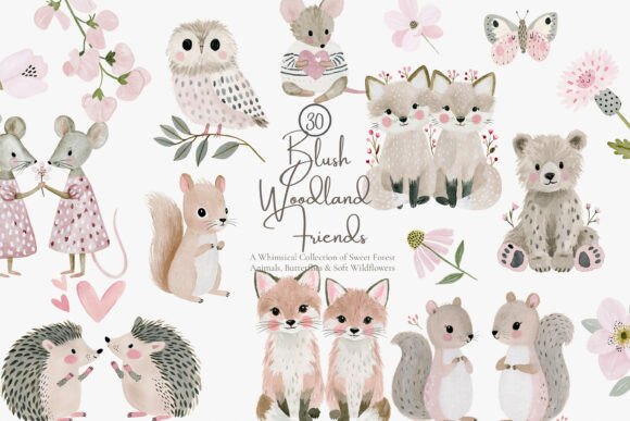 Download Oodland Animal Watercolor Clipart Set - Watercolor Collection