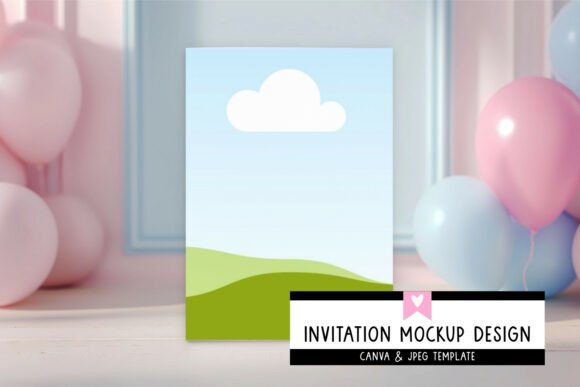 Download 1st Birthday Invitation Mockup Canva - Invitation Collection