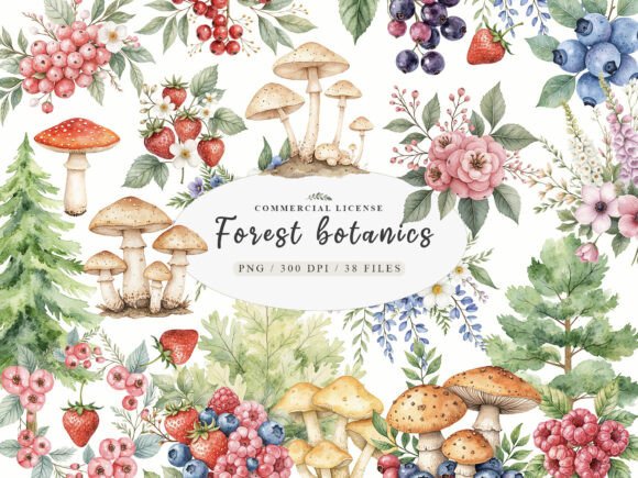 Download Watercolor Botanical Forest Wildflower - Watercolor Collection
