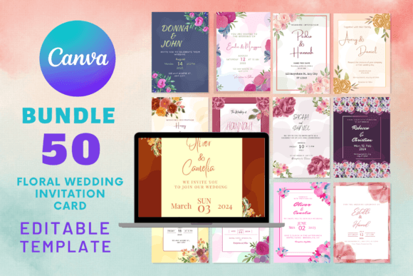 Download Floral Wedding Invitation Card - Invitation Collection
