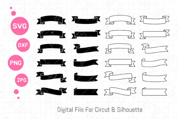 Download Ribbon Banner Frame Template SVG - Ribbon Collection